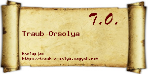 Traub Orsolya névjegykártya